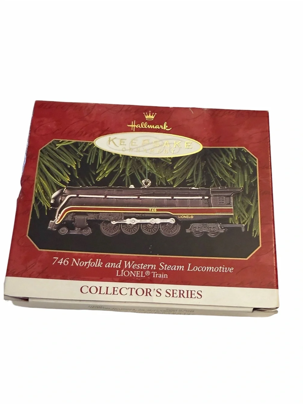 1999 Lionel Hallmark Ornament 746 Norfolk and Western Steam Locomotive Train VTG